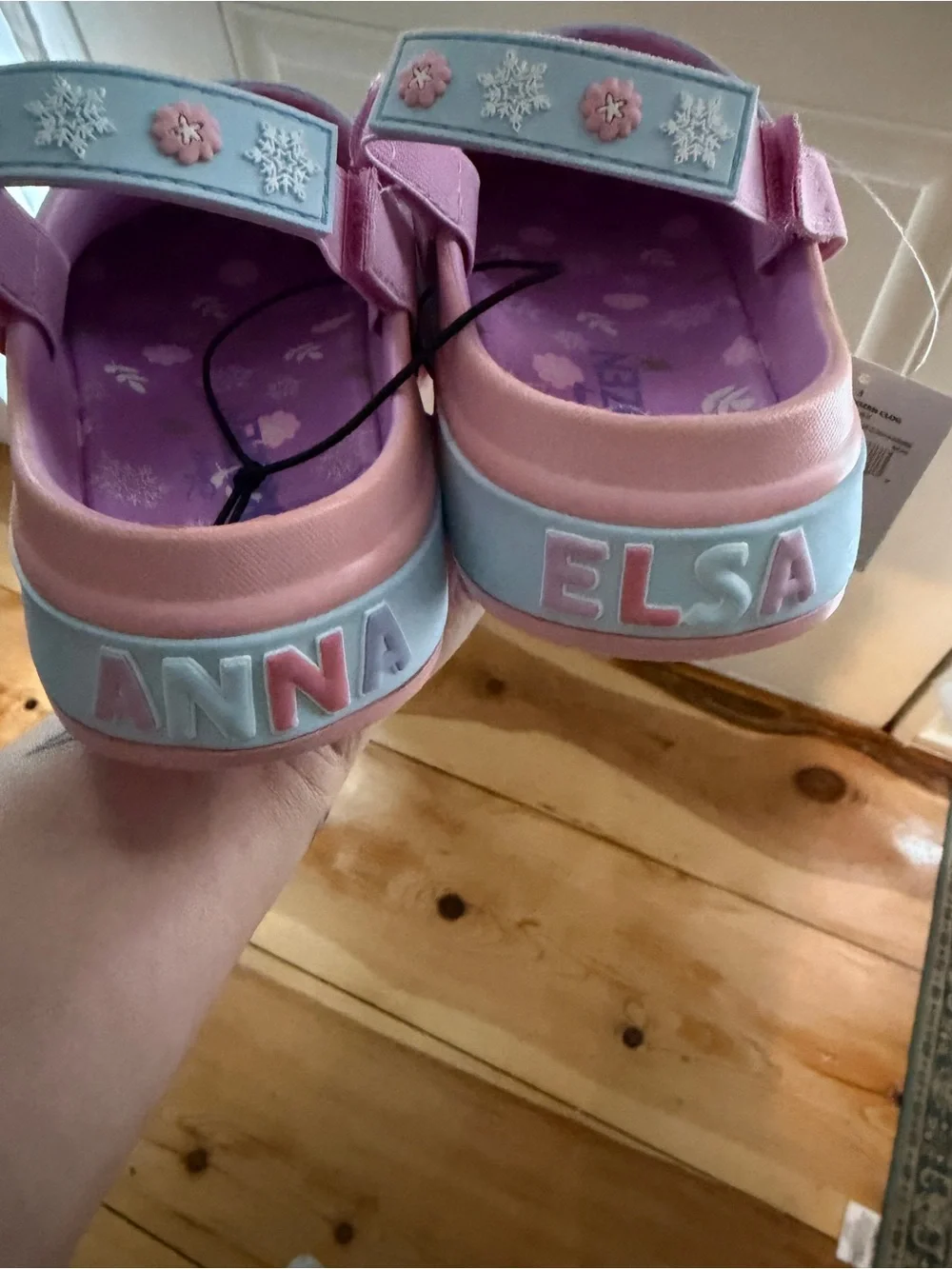 Kids Anna & Elsa Pink and Lavender Clog Sandals